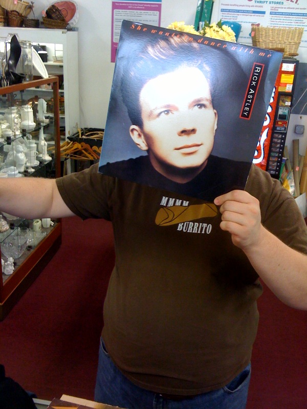 rick astley sleeveface